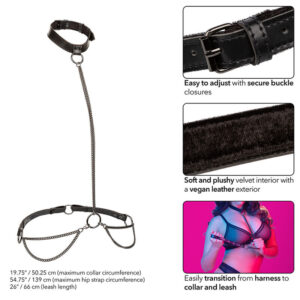 Calexotics-Euphoria Harness konvertierbar mit Kette, Halskette und Leine · Bondage & Handschellen (Bild 5)