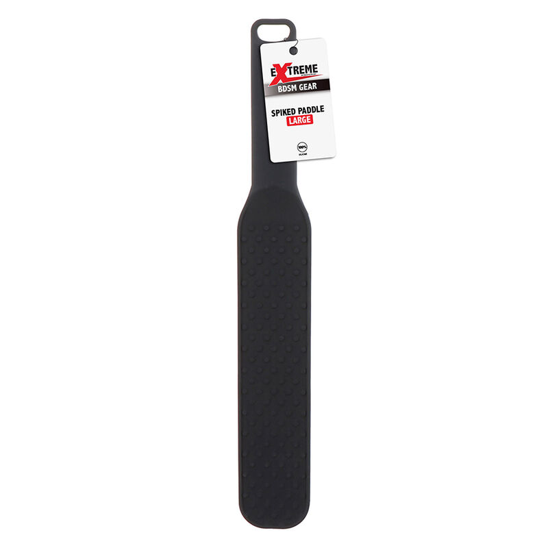 Hidden Desire-Extreme Breites Paddle mit Spikes Schwarz-Silikon