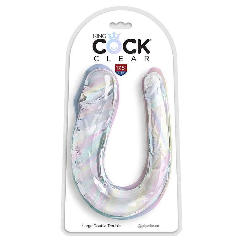 King Cock-Doppelstörungen Doppel Dildo 44 cm Clear-TPE · Sextoys (Bild 2)