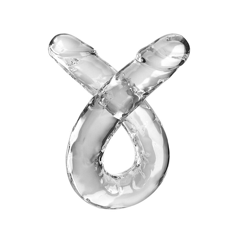 King Cock-Double Trouble Dildo Doppel 46 cm Transparent-TPE · Sextoys (Bild 2)