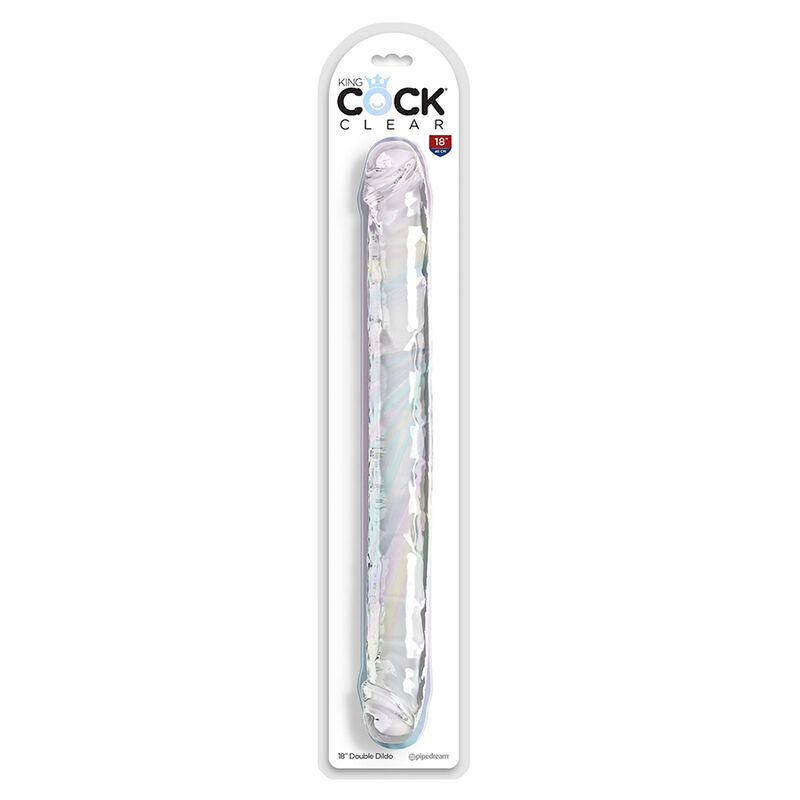 King Cock-Double Trouble Dildo Doppel 46 cm Transparent-TPE · Sextoys (Bild 5)