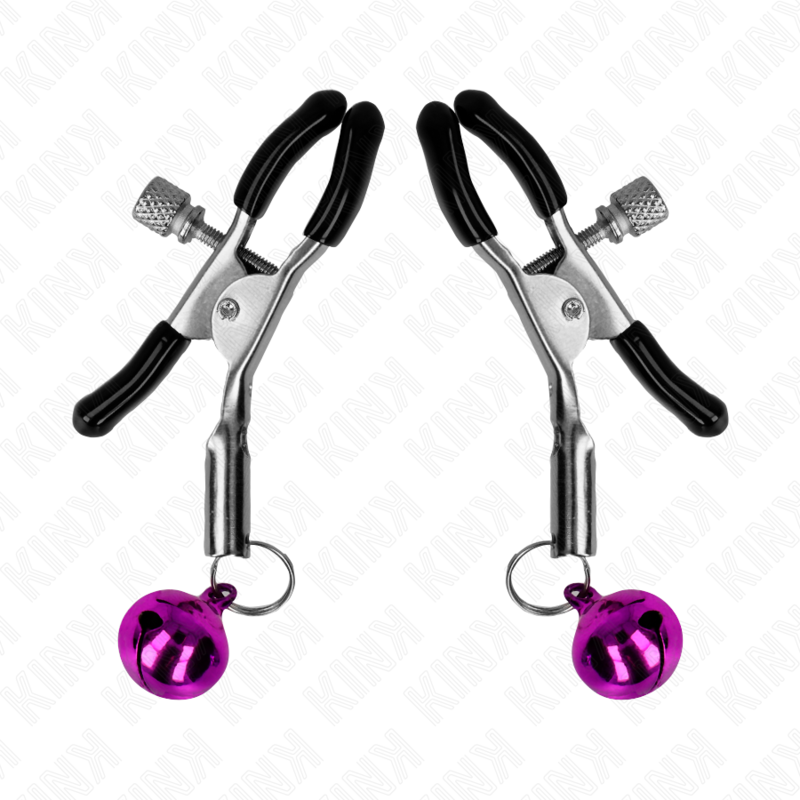 Kink Nipple Grip-Brustwarzenhalter mit Glocke Lila 6 cm-Metal · BDSM-Zubehör (Bild 5)
