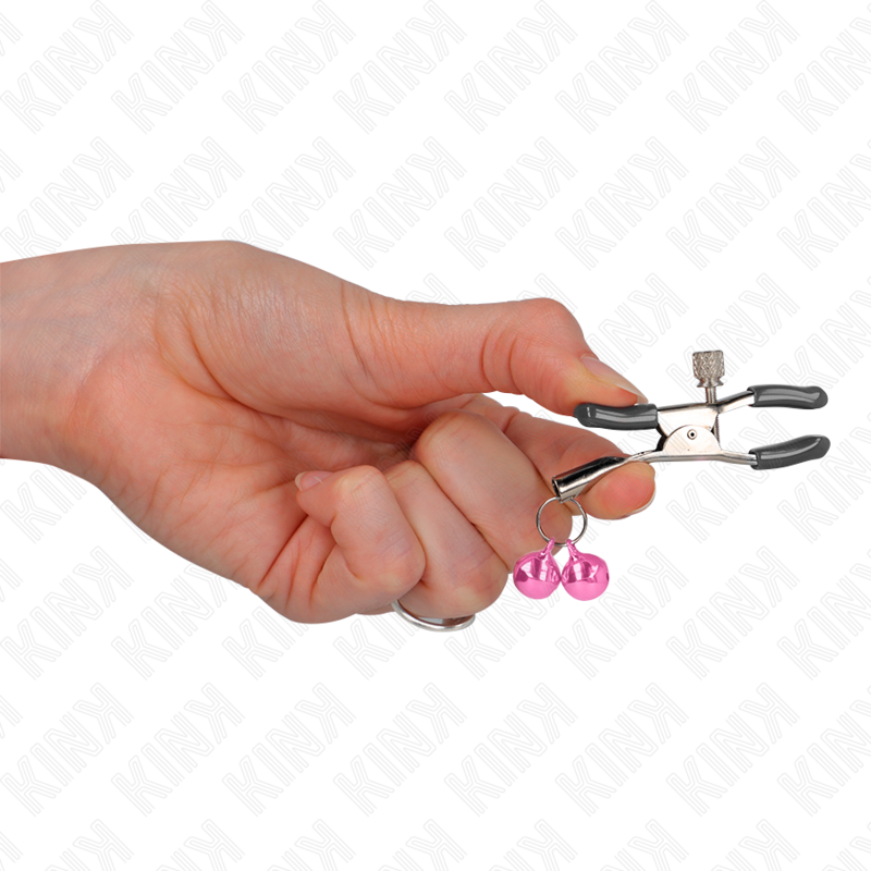 Kink Nipple Grip-Double Caps mit Campanelle Rosa, 6 · BDSM-Zubehör (Bild 2)