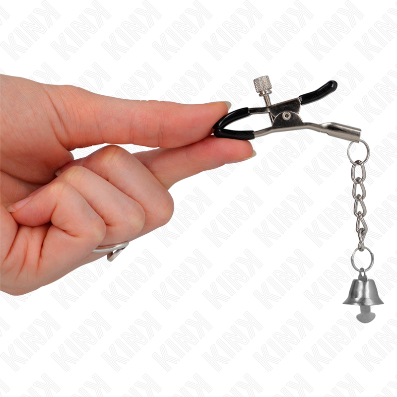 Kink Nipple Grip-Clame für Nippel mit Glocken Anhänger · BDSM-Zubehör (Bild 2)