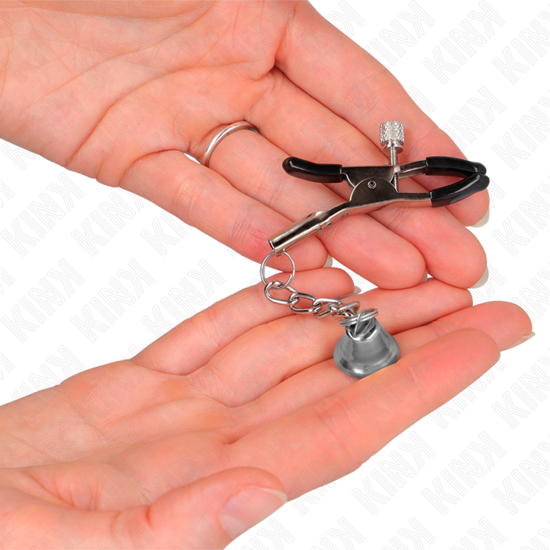 Kink Nipple Grip-Clame für Nippel mit Glocken Anhänger · BDSM-Zubehör (Bild 3)