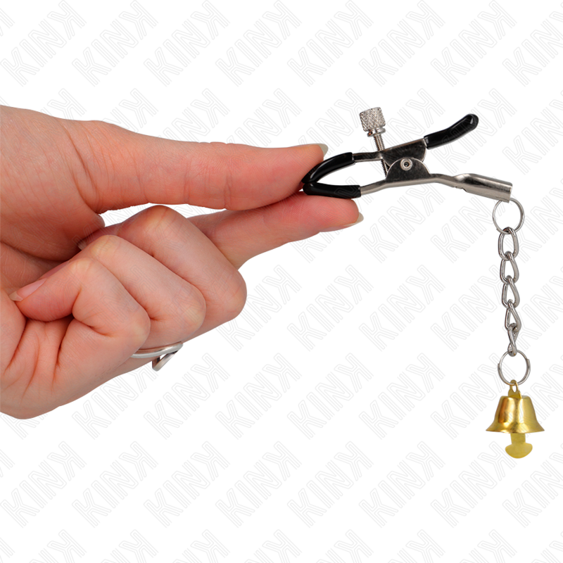 Kink Nipple Grip-Brustwarzenhalter mit Anhänger Glocke · BDSM-Zubehör (Bild 2)
