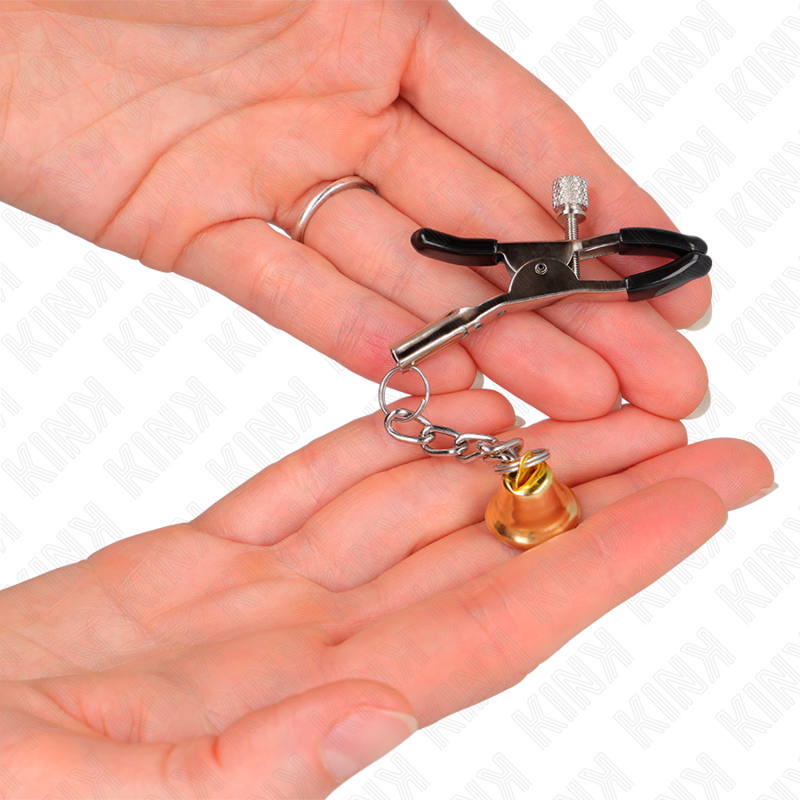 Kink Nipple Grip-Brustwarzenhalter mit Anhänger Glocke · BDSM-Zubehör (Bild 3)