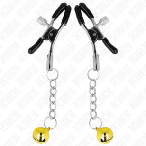 Kink Nipple Grip-Brustwarzenhalter mit Anhänger Glocke · BDSM-Zubehör (Bild 2)