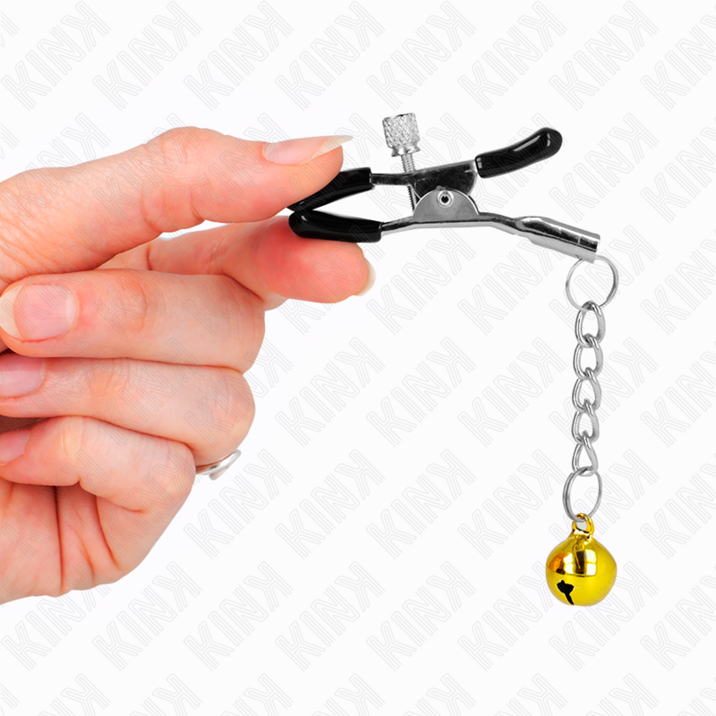 Kink Nipple Grip-Brustwarzenhalter mit Anhänger Glocke · BDSM-Zubehör (Bild 4)