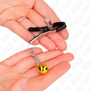 Kink Nipple Grip-Brustwarzenhalter mit Anhänger Glocke · BDSM-Zubehör (Bild 3)