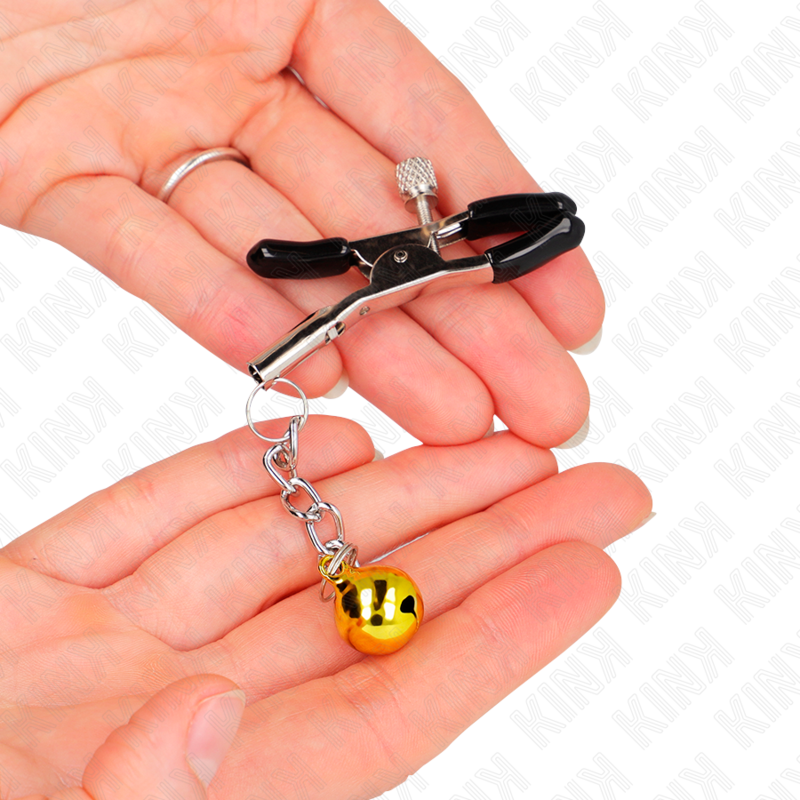 Kink Nipple Grip-Brustwarzenhalter mit Anhänger Glocke · BDSM-Zubehör (Bild 3)