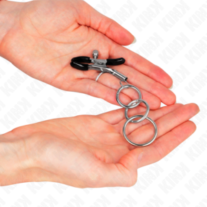 Kink Nipple Grip-3 O-Ring Brustwarzenhalter 6 cm-Metal · BDSM-Zubehör (Bild 3)