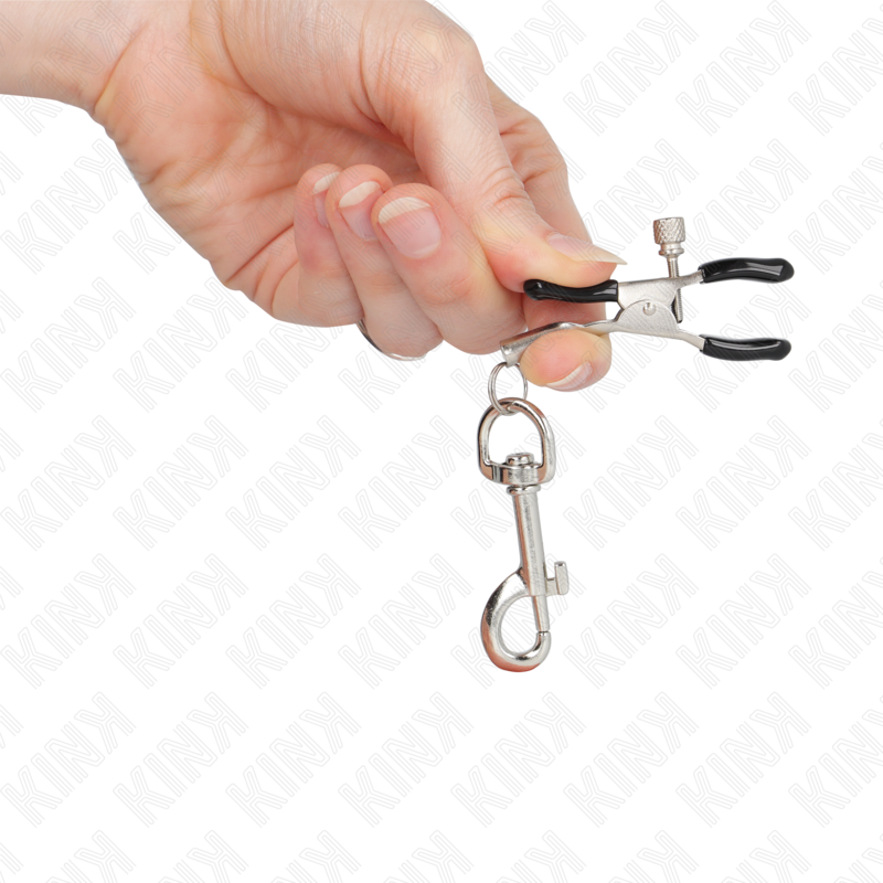 Kink Nipple Grip-Zange für Nippel mit Haken 6 cm-Metal · BDSM-Zubehör (Bild 3)