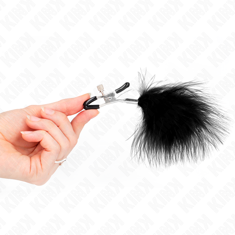 Kink Nipple Grip-Schwarz 7 cm-Metal Feder für Brustwarzen · BDSM-Zubehör (Bild 3)