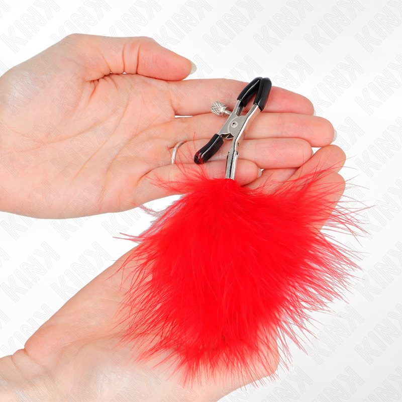 Kink Nipple Grip-Nippelklemme mit Rot Stift, 7 cm · BDSM-Zubehör (Bild 3)