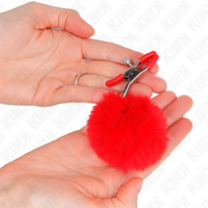 Kink Nipple Grip-Pinzetten für Titten mit Fellpompon · BDSM-Zubehör (Bild 3)