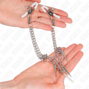 Kink Nipple Grip-Brustwarzen mit Zange und Kette 30 cm-Metal · BDSM-Zubehör (Bild 3)