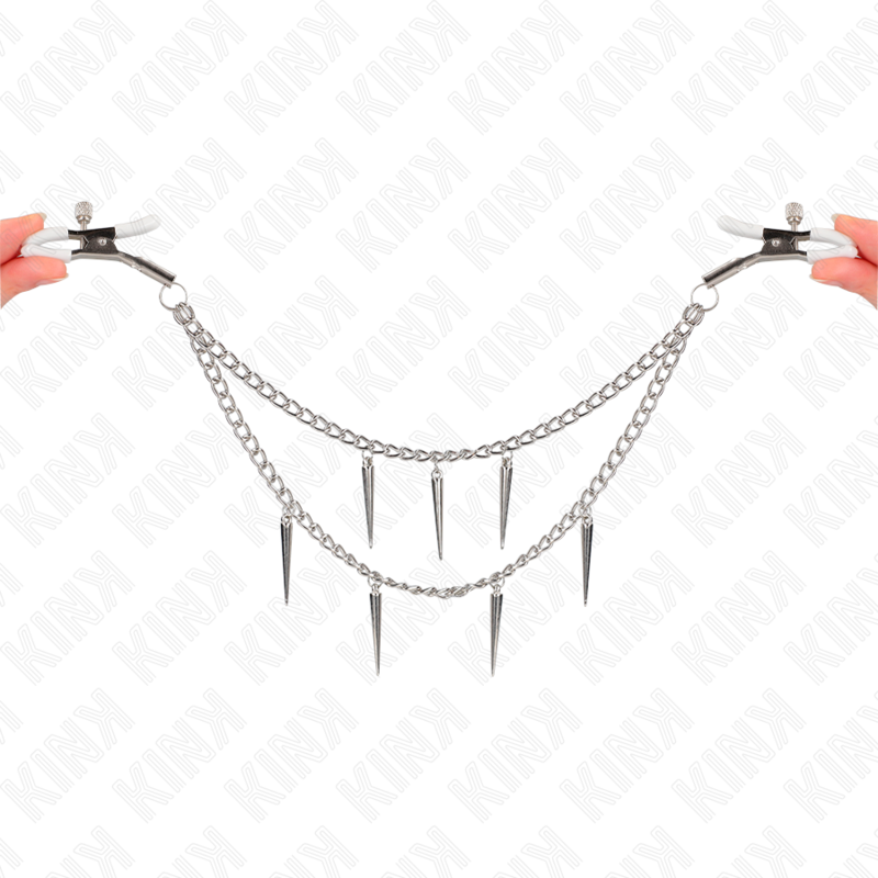 Kink Nipple Grip-Brustwarzen mit Zange und Kette 30 cm-Metal · BDSM-Zubehör (Bild 4)