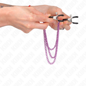 Kink Nipple Grip-Brustwarzen für 3 Ketten Lila · BDSM-Zubehör (Bild 3)