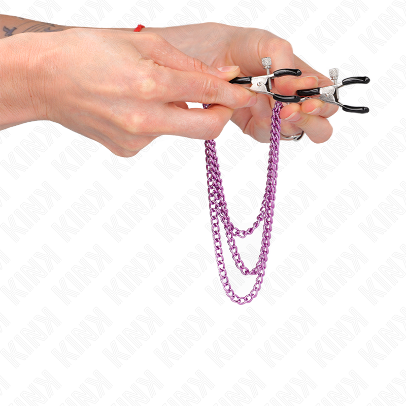 Kink Nipple Grip-Brustwarzen für 3 Ketten Lila · BDSM-Zubehör (Bild 3)
