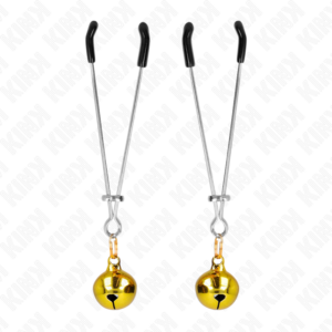 Kink Nipple Grip-Feine Brustwarzen mit Glocken-Gold · BDSM-Zubehör (Bild 2)