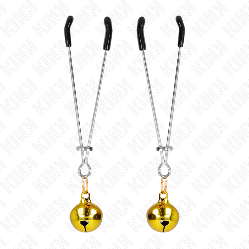 Kink Nipple Grip-Feine Brustwarzen mit Glocken-Gold · BDSM-Zubehör (Bild 2)
