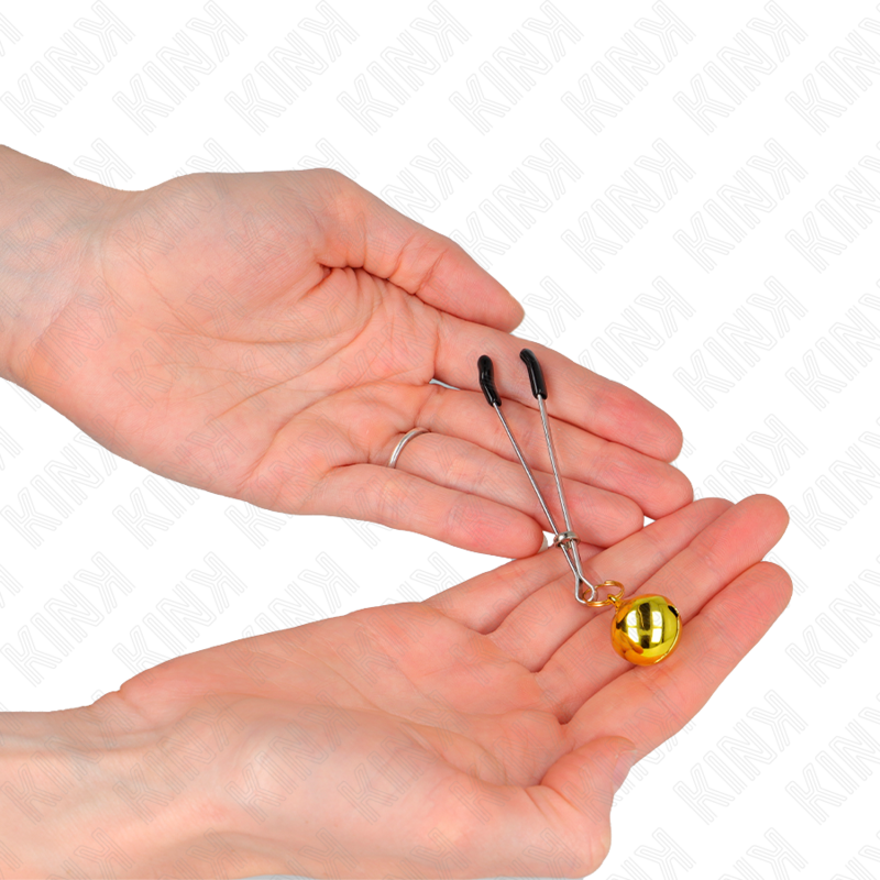 Kink Nipple Grip-Feine Brustwarzen mit Glocken-Gold · BDSM-Zubehör (Bild 3)