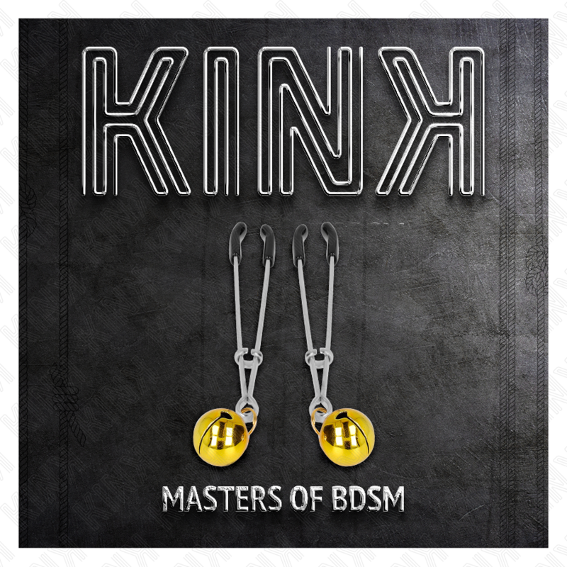 Kink Nipple Grip-Feine Brustwarzen mit Glocken-Gold · BDSM-Zubehör (Bild 5)