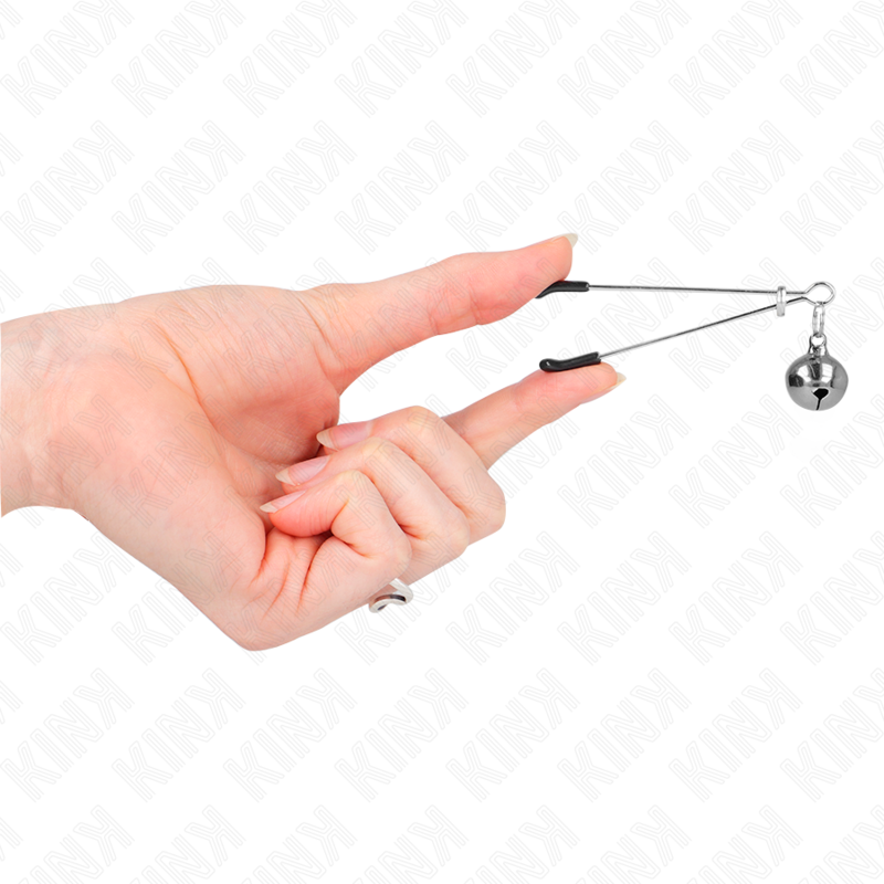 Kink Nipple Grip-Feine Brustwarzen mit Glocken-Silber · BDSM-Zubehör (Bild 4)