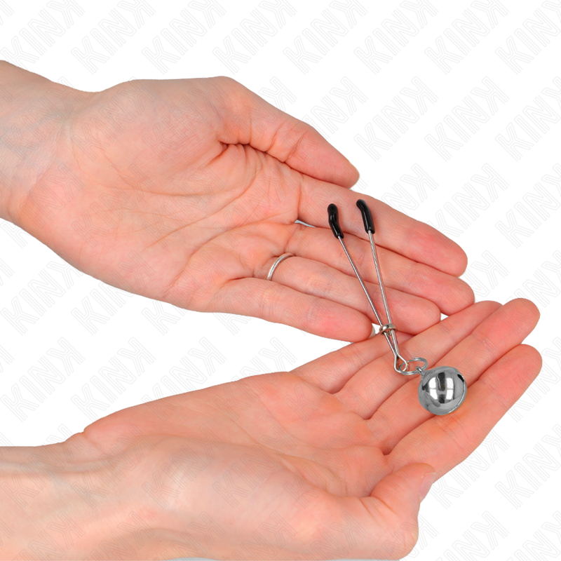 Kink Nipple Grip-Feine Brustwarzen mit Glocken-Silber · BDSM-Zubehör (Bild 2)