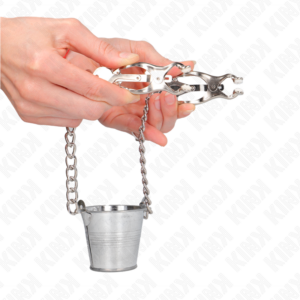 Kink Nipple Grip-Brustwarzen mit Becher, Silber-Silikon · BDSM-Zubehör (Bild 3)