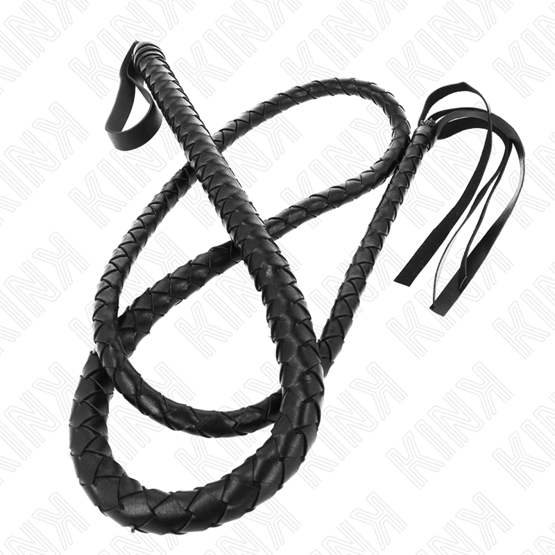 Kink Impact & Touch-Peitsche Snake Lange Schwarz 210 cm-Ökologische Haut · BDSM-Zubehör (Bild 2)