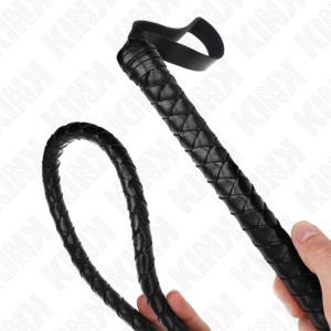 Kink Impact & Touch-Peitsche Snake Lange Schwarz 210 cm-Ökologische Haut · BDSM-Zubehör (Bild 4)