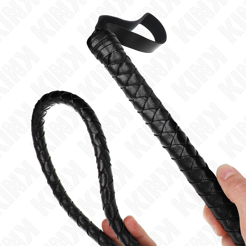 Kink Impact & Touch-Peitsche Snake Lange Schwarz 210 cm-Ökologische Haut · BDSM-Zubehör (Bild 4)