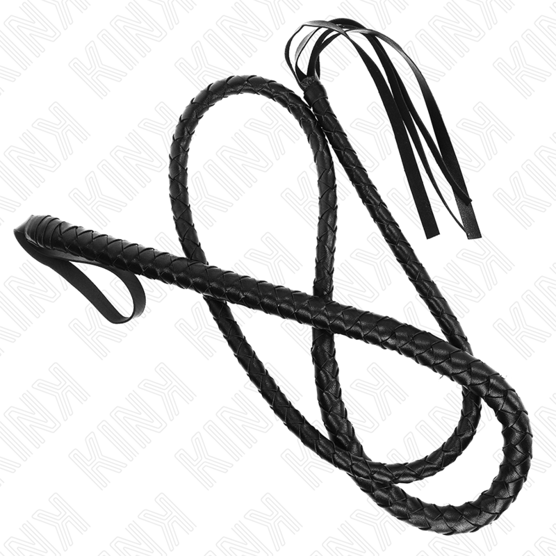 Kink Impact & Touch-Peitsche Snake Lange Schwarz 210 cm-Ökologische Haut · BDSM-Zubehör (Bild 3)