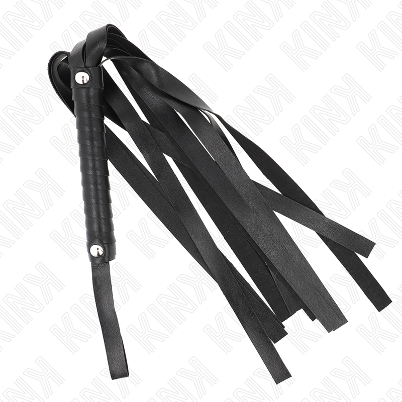 Kink Impact & Touch-Black Wide Tail Whip 48.5 cm-Ökologische Haut · BDSM-Zubehör (Bild 4)