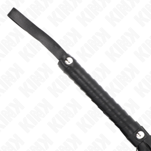 Kink Impact & Touch-Black Wide Tail Whip 48.5 cm-Ökologische Haut · BDSM-Zubehör (Bild 3)