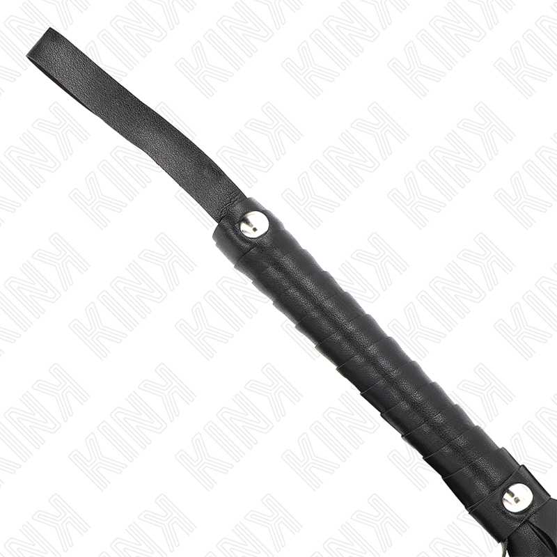 Kink Impact & Touch-Black Wide Tail Whip 48.5 cm-Ökologische Haut · BDSM-Zubehör (Bild 3)