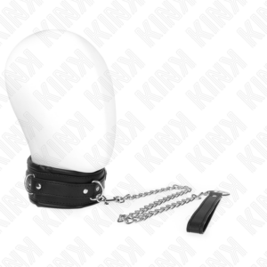 Kink Collar & Gag-Massives Halsband mit Leine 65 cm Modell 4 verstellbar