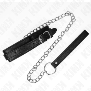 Kink Collar & Gag-Halskette Schlange Modell mit Leine 65 cm-Metall · Bondage & Handschellen (Bild 2)