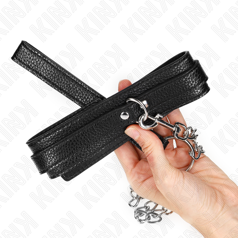 Kink Collar & Gag-Halskette Schlange Modell mit Leine 65 cm-Metall · Bondage & Handschellen (Bild 3)