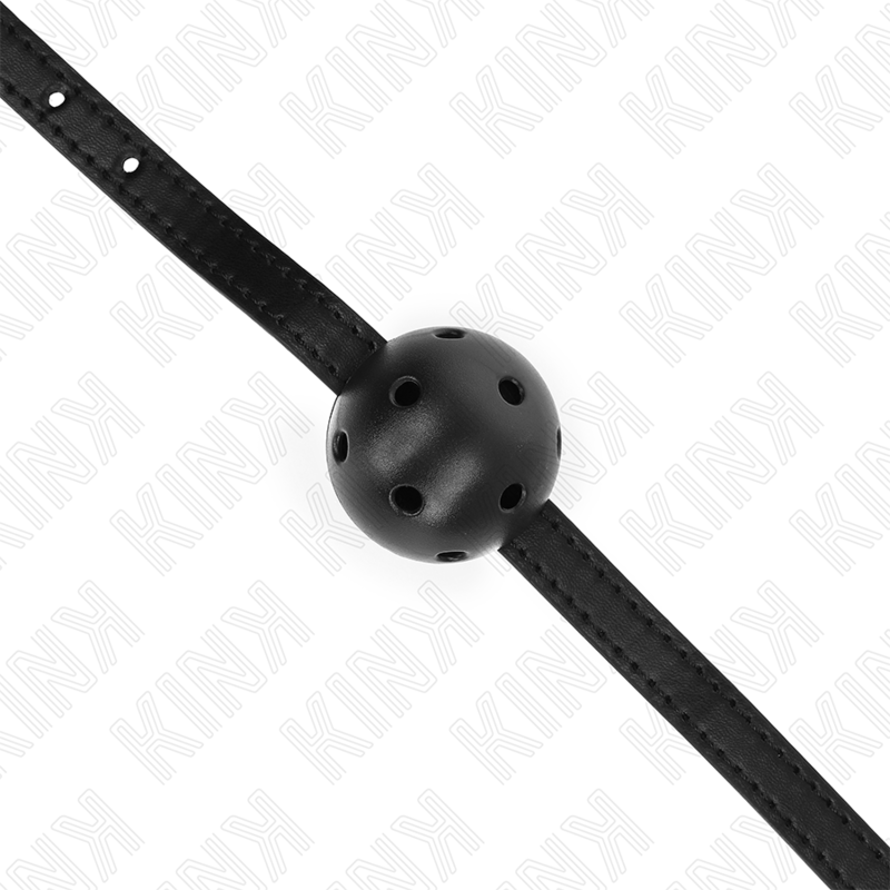 Kink Collar & Gag-Simplicity Schwarz Ball Gag Atmungsaktive 4.5 cm · Bondage & Handschellen (Bild 2)