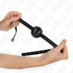 Kink Collar & Gag-Simplicity Schwarz Ball Gag Atmungsaktive 4.5 cm · Bondage & Handschellen