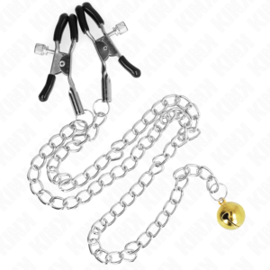 Kink Nipple Grip-Nippelklemmen mit Kette und Glöckchen 30 cm