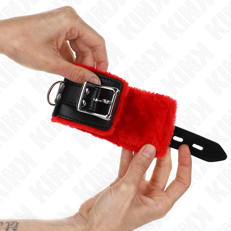 Kink Wrist Restraint-Gepolsterte Handgelenke mit Rot · Bondage & Handschellen (Bild 3)