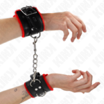 Kink Wrist Restraint-Gepolsterte Handgelenke mit Rot · Bondage & Handschellen