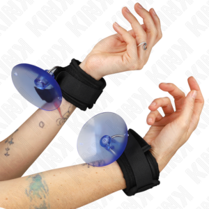 Kink Wrist Restraint-Handgelenkfesseln mit Saugnapf Schwarz