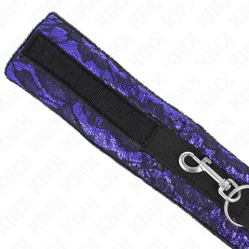Kink Collar & Gag-Kurze Velour Halskette mit Spitze und Armband 105 · Bondage & Handschellen (Bild 2)