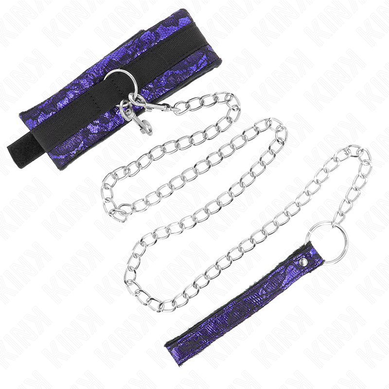 Kink Collar & Gag-Kurze Velour Halskette mit Spitze und Armband 105 · Bondage & Handschellen (Bild 5)