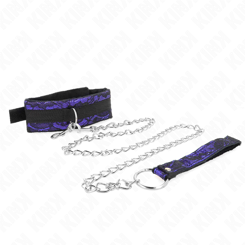 Kink Collar & Gag-Kurze Velour Halskette mit Spitze und Armband 105 · Bondage & Handschellen (Bild 4)